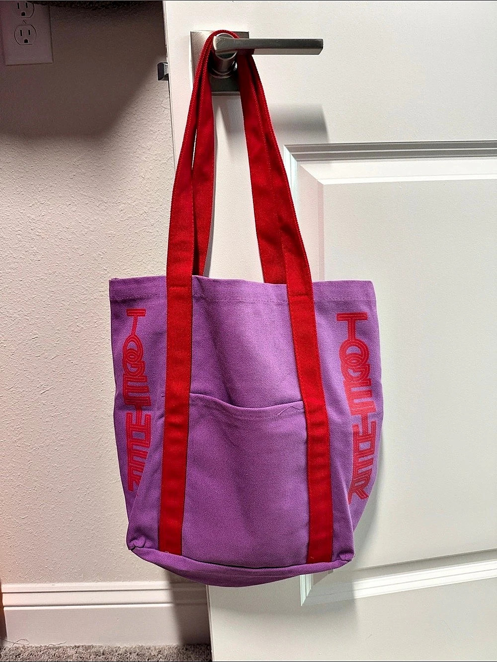 Harry Styles Together Tour Purple & Red Tote Bag Like New